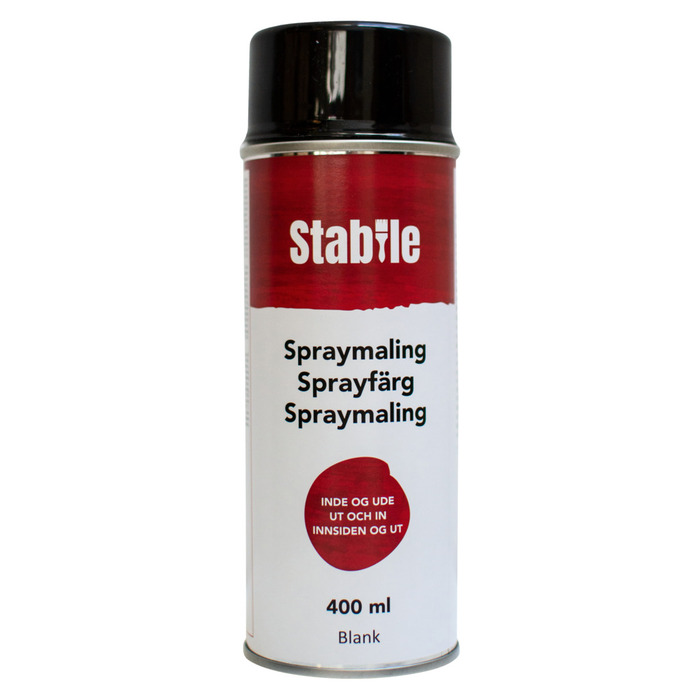 Spraymaling svart blank 400 ml - Stabile